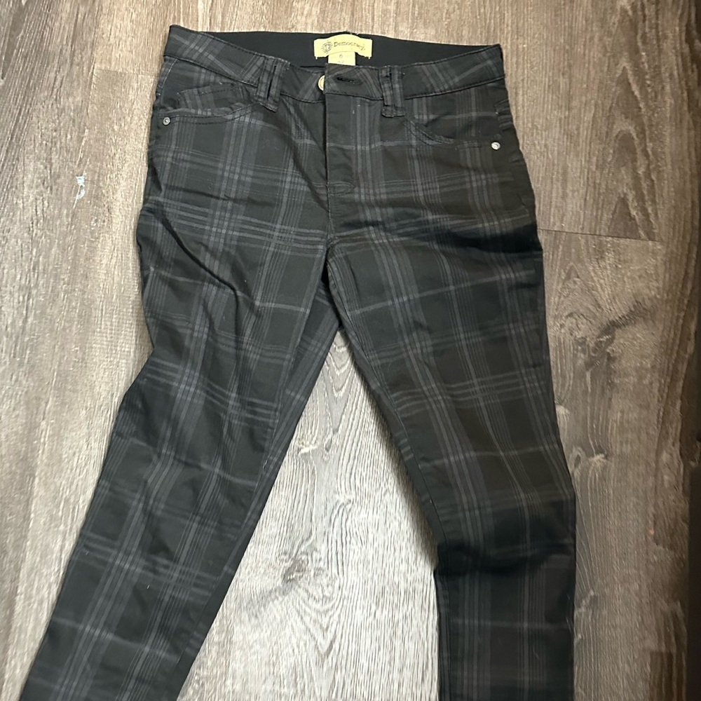 Democracy skinny plaid pants